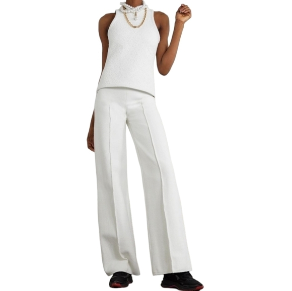 AZ FACTORY Stretch Floral Cloqué Tank, Size 12, White, NWT - Picture 1 of 16